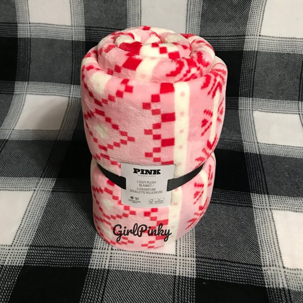 VS PINK BLACK FRIDAY 2025 LIMITED EDITION PLUSH BLANKET NEW WITH TAGS FAIR ISLE